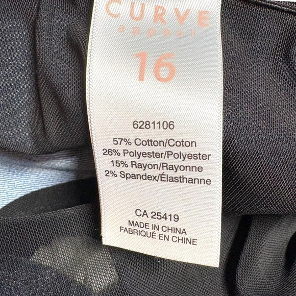 CURVE APPEAL Cotton Blend Stretch Straight Leg High Rise 5 Pocket Jeans US Sz 16 - Picture 9 of 10